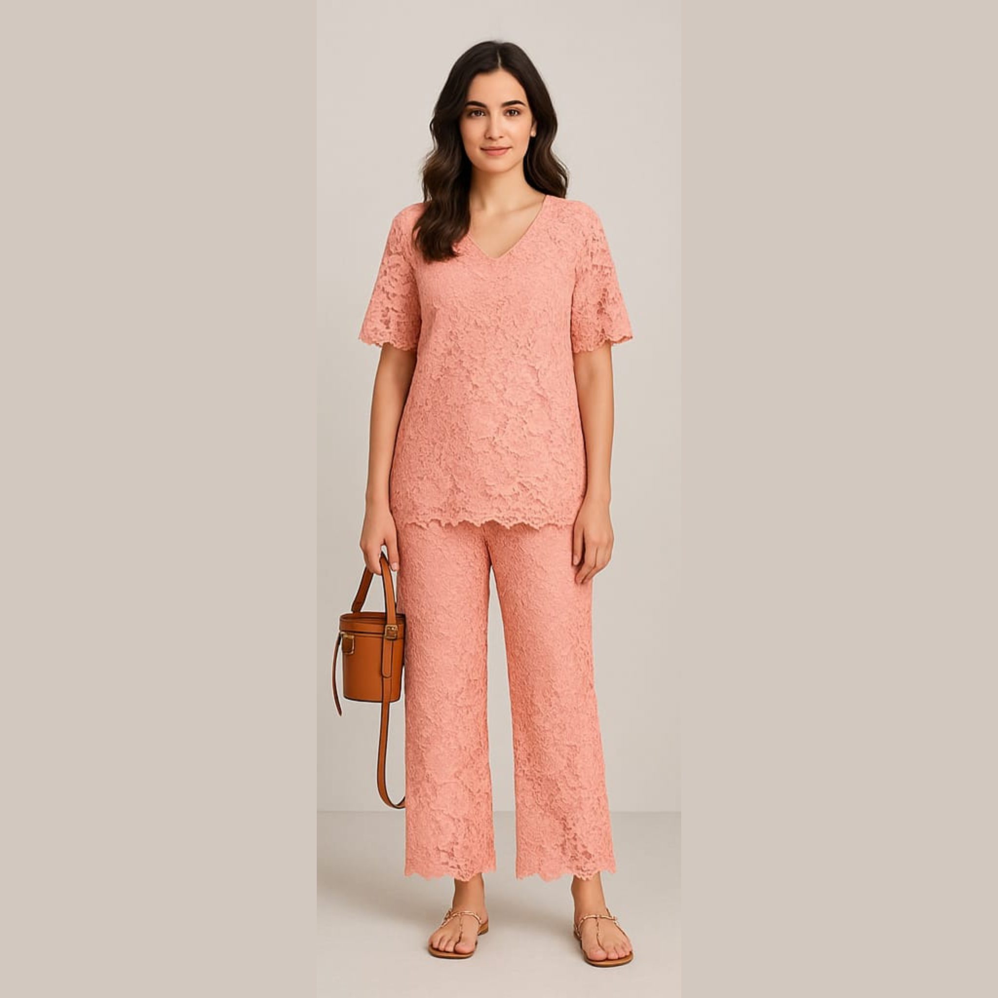 PEACH CORD SET