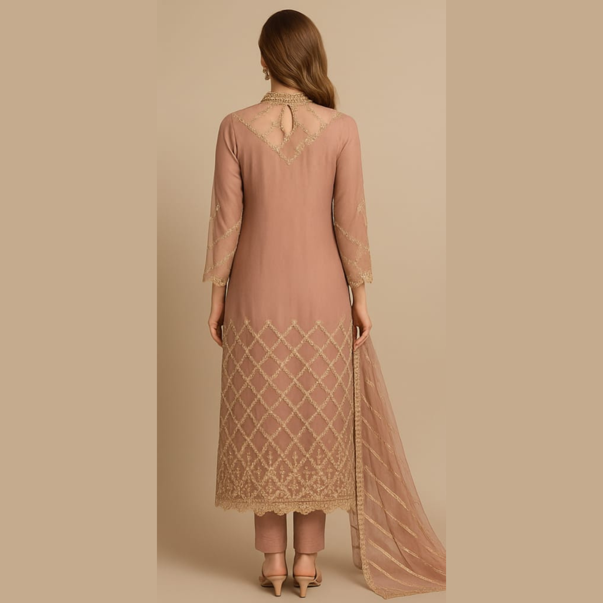 HEAVY KURTI & PANT WITH DUPATTA