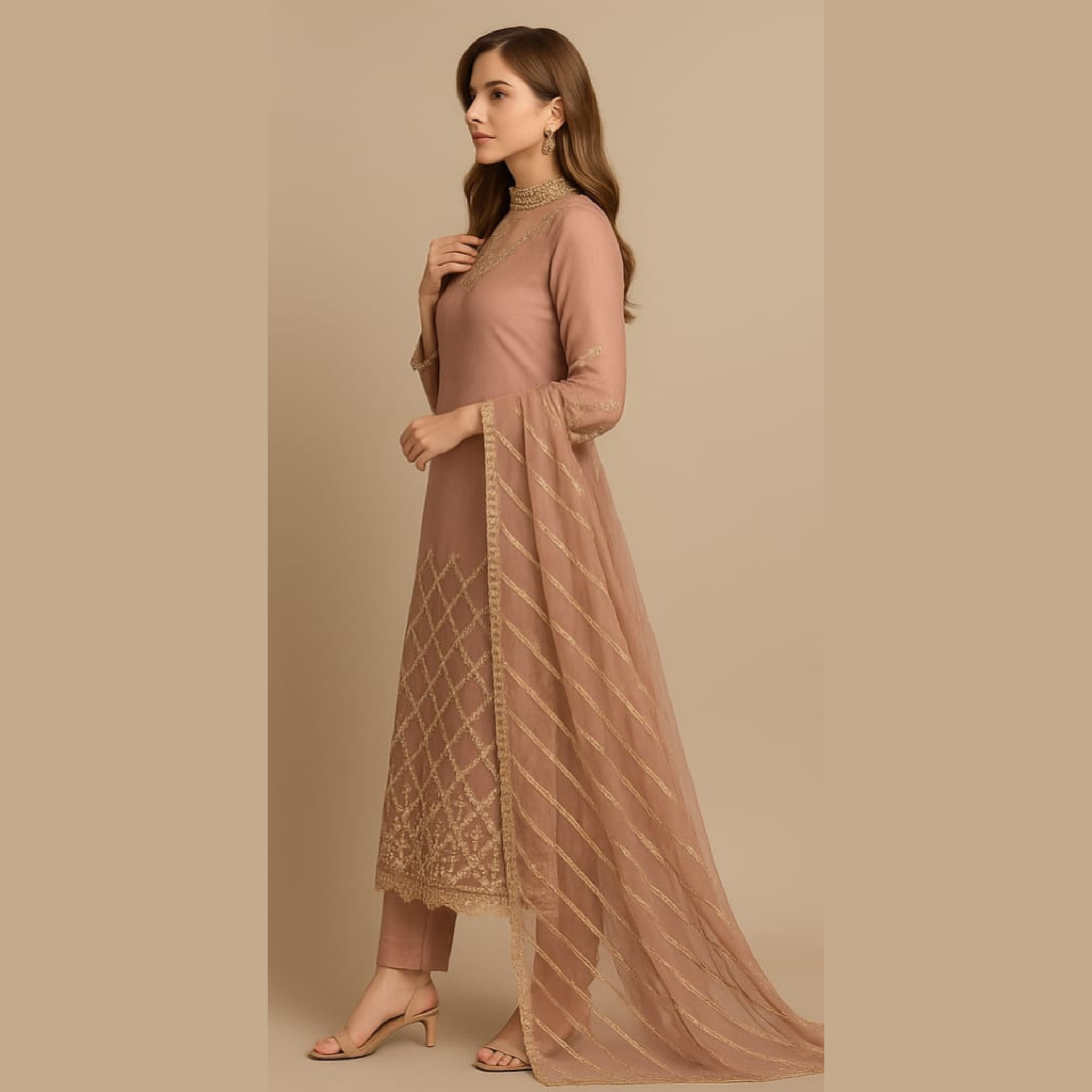 HEAVY KURTI & PANT WITH DUPATTA