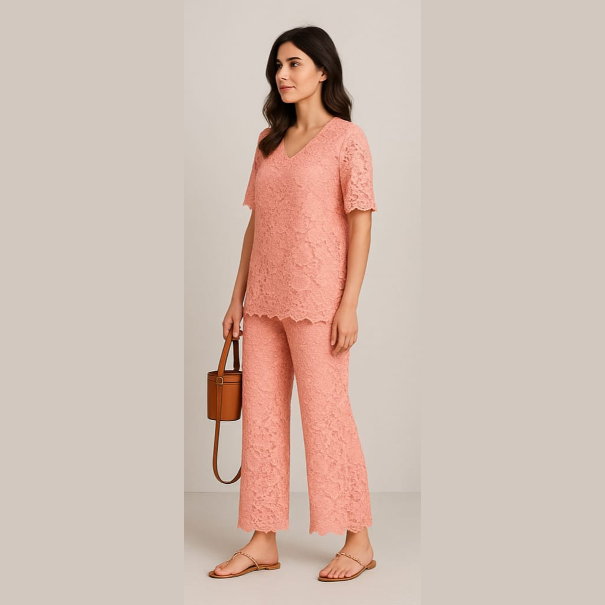 PEACH CORD SET