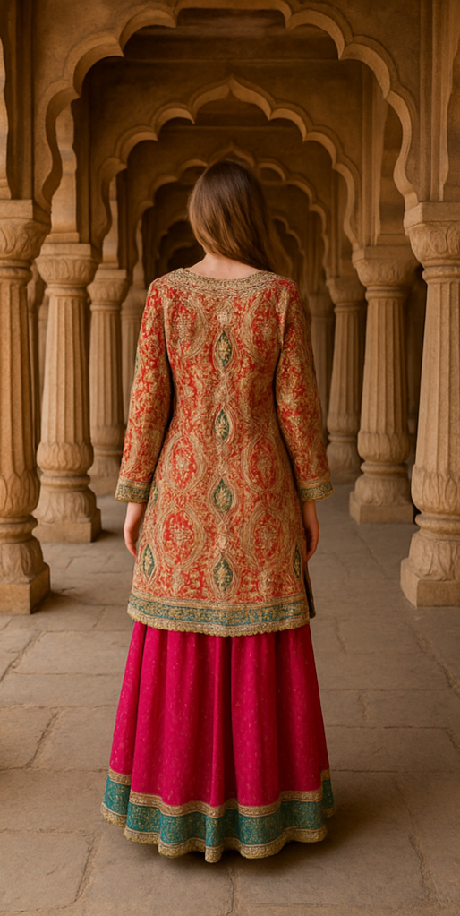 DESIGNER BRIDAL WEAR HEAVY KURTI WITH HEAVY PALAZZO SET