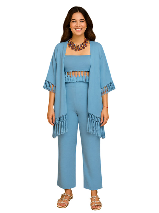 Ornafab Women’s 3 Piece Co-Ord Set | Casual Party Wear