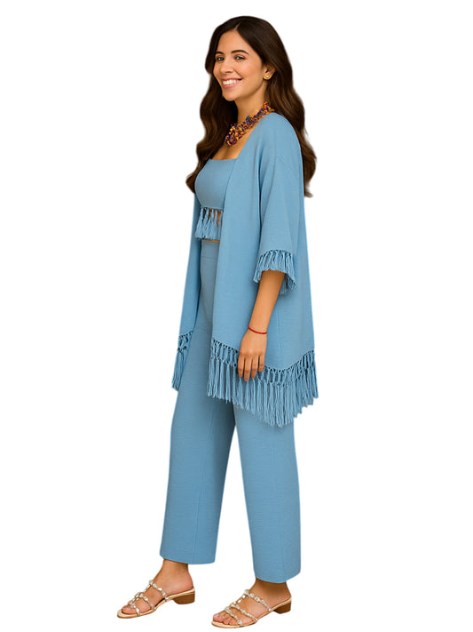 Ornafab Women’s 3 Piece Co-Ord Set | Casual Party Wear