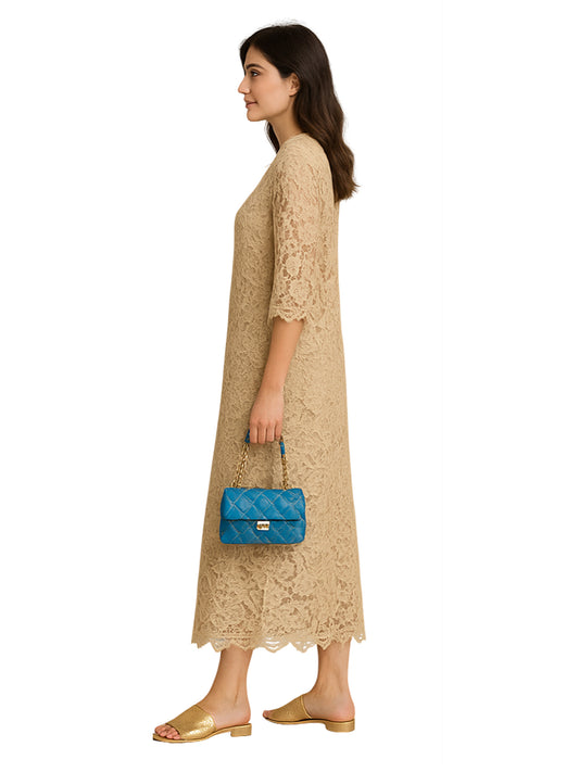 Ornafab A-Line Midi Dress for Women