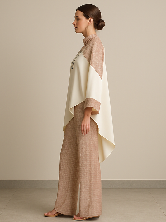 Designer Asymmetrical Co-Ord Set for Women | Elegant Party Wear Top & Palazzo Set