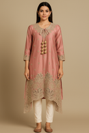 DESIGNER KURTI SET WITH HEAVY LATKAN